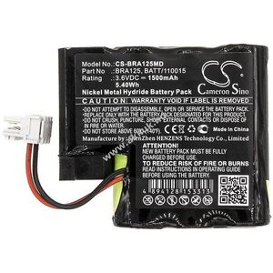 Helyettesítő orvosi eszköz akku Braun Perfusor compact 3/N-600AAK 1500mAh 5.4Wh 3.6V kép
