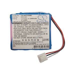 Helyettesítő orvosi eszköz akku Nihon Kohden Edan SE-300A 2600mAh/37.44Wh 14.4V kép