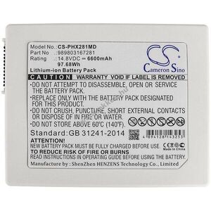 Helyettesítő orvosi eszköz akku Philips HeartStart XL+ 989803167281 6600mAh 97.68Wh 14.8V kép