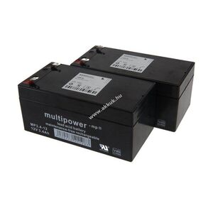 Helyettesítő akku AKKUmed 12V 3400mAh Strässle DT100 4, 8mm Faston 134x69x60(66)mm Pb kép