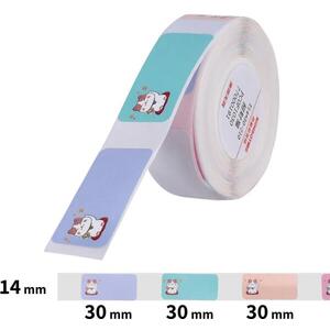 Niimbot D11 / D11-M / D110 / D110-H címke, T, 14×30 mm, 210 db, Maneko-neko kép