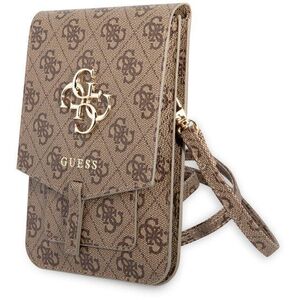 Guess PU 4G Metal Logo Phone Bag Brown tok kép
