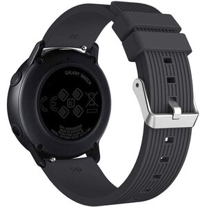 Eternico Essential Vertical Grain Silver Buckle universal Quick Release 20mm - fekete kép