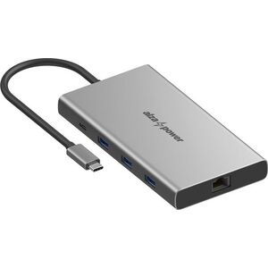 AlzaPower Metal USB-C Dock Station 10in1 Dual Screen for Apple MacBook, asztroszürke kép