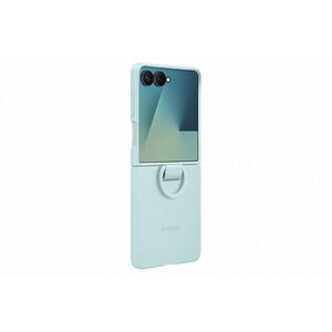 Samsung Galaxy Z Flip7 – Szilikon tok ujjgyűrűvel, menta zöld kép