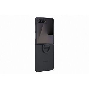 Samsung Galaxy Z Flip7 – Szilikon tok ujjgyűrűvel, fekete kép