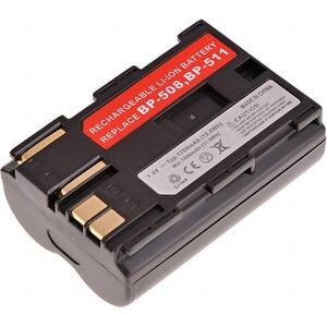 T6 Power Canon BP-508, BP-511, BP-511A, BP-512, BP-514, 1700 mAh, barna kép