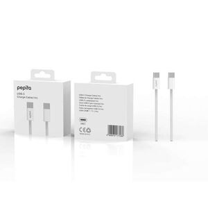 Pepita iPhone 15 Töltőkábel 35W USB-C/USB-C 1m - fehér kép