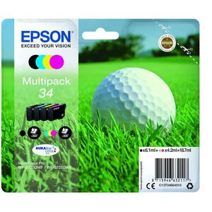 Epson 34 Golf ball Multipack (18, 7 ml) 4 színes eredeti tintakazetták kép