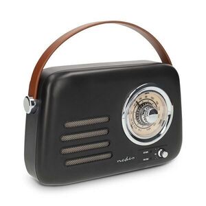 Nedis Bluetooth rádió, Hordozható táska rádió, retro design, Nedi... kép