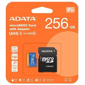 ADATA MicroSDXC 256GB Premier + SD adapter kép