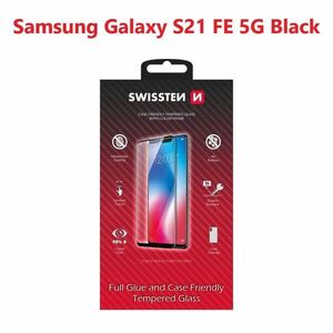Swissten Full Glue Samsung G990 Galaxy S21 FE 5G 3D üvegfólia - fekete kép