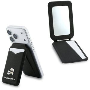 Karl Lagerfeld Mirror MagSafe Cardslot pénztárca + állvány - fekete kép
