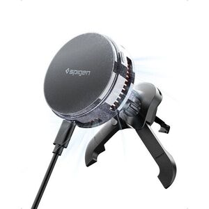 Spigen Essential MagSafe Peltier Wireless Car Charger EV25MFAQ Black Air vent kép