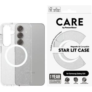 PanzerGlass CARE Star Lit Samsung Galaxy S25 csillogó / fehér Qi tok kép