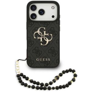 Guess PU 4G Metal Logo Strap iPhone 17 Pro fekete tok kép