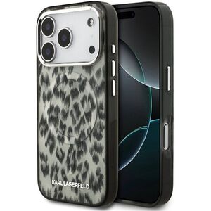 Karl Lagerfeld IML Leopard MagSafe hátlapi tok, iPhone 17 Pro modellhez, Brown kép