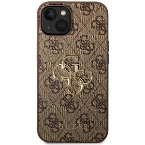 Guess PU 4G Metal Logo iPhone 15 barna tok kép