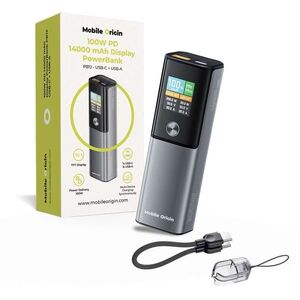 Mobile Origin 100W PD 14000mAh Display PowerBank PB12 - USB-C + USB-A kép
