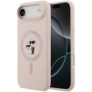 Karl Lagerfeld Liquid Karl and Choupette iPhone Air rózsaszín szilikon MagSafe tok kép