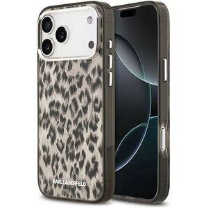 Karl Lagerfeld IML Leopard MagSafe hátoldali, iPhone 17 Pro Max modellhez, Brown kép