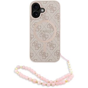 Guess PU Leather 4G Colored Ring Strap MagSafe iPhone 16 Pink tok kép