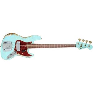 Fender Custom Shop 61 Jazz Bass Heavy Relic Faded Aged Daphne Blue kép