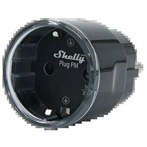 Shelly Plug PM Gen3, konnektor áramfogyasztás-méréssel, WiFi, fekete kép