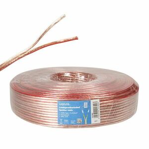LogiLink Hangfalkábel - 2x2.5mm² - 50m - Átlátszó kép