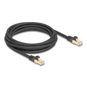 Delock RJ45 hálózati kábel fonott borítással Cat.6A S/FTP apa - a... kép