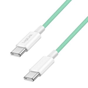 Logilink USB 2.0 Type-C kábel, C/M - C/M, 480 Mbps, 60W, nejlon, ... kép