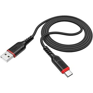 HOCO X59 Victory töltő adatkábel USB - Type-C fekete-piros 2m kép