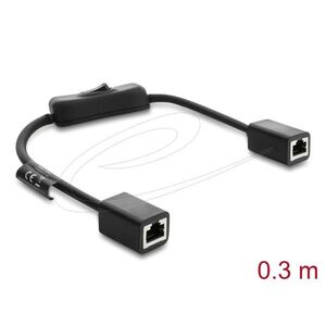 Delock RJ45 kábel, hüvely csatlakozó aljzat, kapcsolóval, Cat.6 F... kép