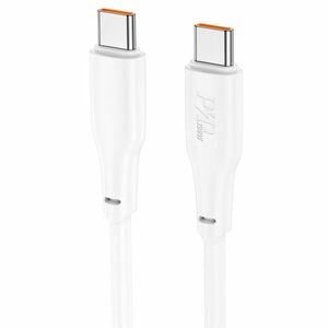 HOCO X93 Force 60W töltő adatkábel Type-C - Type-C fehér 1m kép