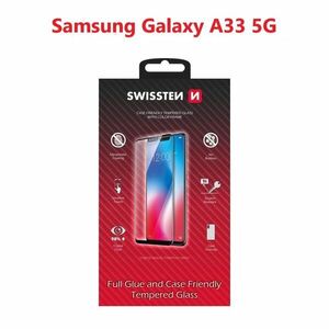 Swissten Full Glue Samsung A336 Galaxy A33 5G 3D üvegfólia - fekete kép