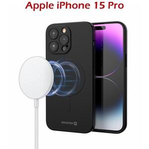 Swissten Soft Joy MagStick iPhone 15 Pro fekete tok kép