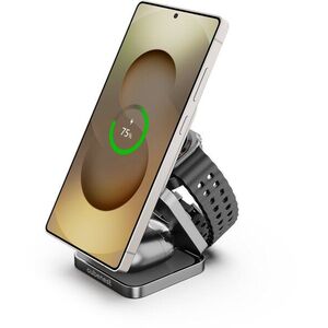 CubeNest Qi2 SQ312 Pro Grey 3in1 MagSafe rögzítéstámogatással - Samsung Watch kép
