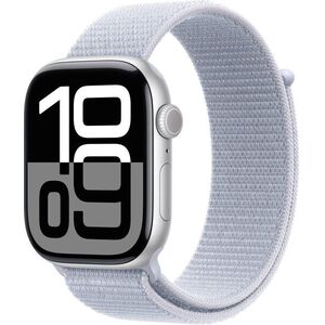 Apple Watch Series 10 46 mm Ezüst alumíniumtok Felhőkék sportszíjjal kép