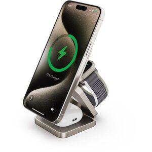 CubeNest Qi2 SQ312 Pro Titanium 3in1 MagSafe kompatibilis töltő kép