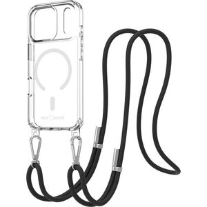 AlzaGuard Luxe Detach Lanyard Case Compatible with MagSafe iPhone 17 Pro fekete tok kép
