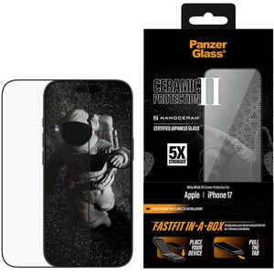 PanzerGlass Ceramic II Apple iPhone 17 + portaszító felhelyező keret kép