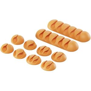 AlzaPower Cable Clips Mix 10 pcs narancssárga kép