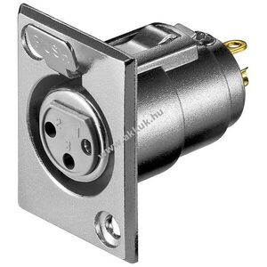 Goobay XLR beépíthető mikrofon aljzat 3-pólusú zárral, aranyozott érintkezők kép