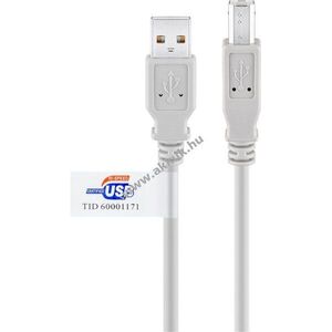 Goobay USB-A-USB-B kábel 5m szürke 2, 5W 0, 5A 480Mbit/s USB2.0 tanúsított kép