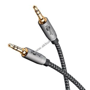 Goobay Plus Series AUX audio kábel 3, 5mm sztereó 2m 3-Pin jack csatlakozók kép