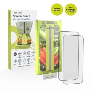 Mobile Origin Screen Guard With Easy Applicator Full Coverage 2 Pack iPhone 17 Pro üvegfólia kép