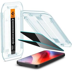 Spigen Glass tR EZ Fit (Privacy) 2 Pack transparency iPhone 17 Pro/17/16 Pro kép
