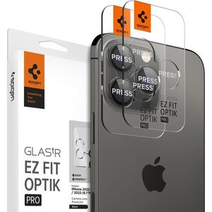 Spigen Glass tR EZ Fit Optik Pro 2 Pack Black iPhone 17 Pro/16 Pro/17 Pro Max/16 Pro Max/15 Pro Max kép