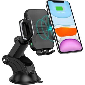 Choetech 15W Car Holder Wireless Fast Charger Fekete kép