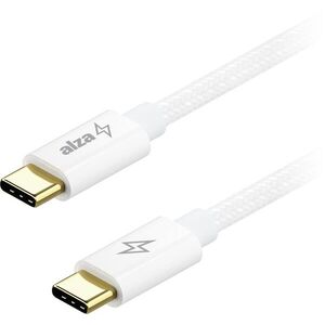 AlzaPower CompactCore USB-C to USB-C 2.0, 100 W, 2 m - fehér kép